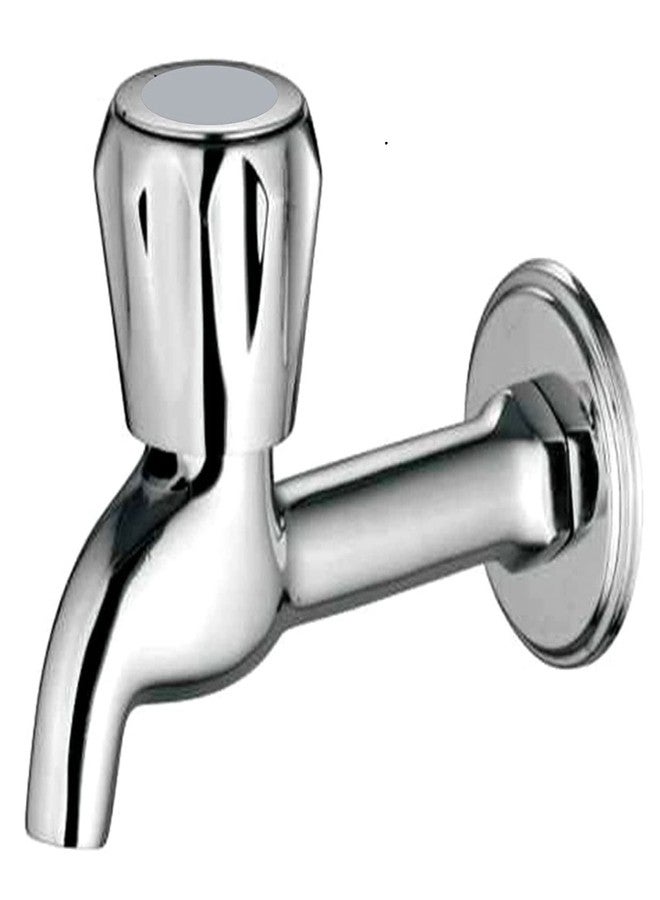 Jagger JBA212 Brass Long Body Taps for Bathroom/Kitchen Sink/Brass Taps for Home/Bathroom Bib Cock 1/2 Inch Spout Outlet (with Wall Flange and Teflon Tape) (Sleek Long Body) - Image 1